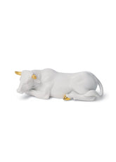 Ox Nativity Figurine, Golden Luster